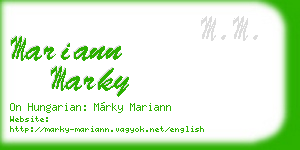 mariann marky business card